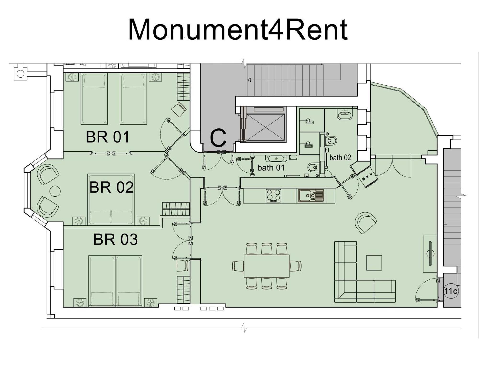 Aptc Downtown Monument4Rent Near Checkpoint Charlie Берлин Экстерьер фото